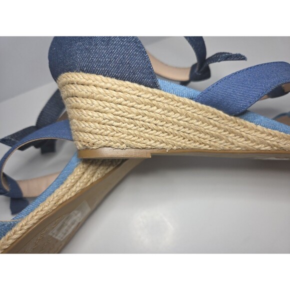 Kelly & Katie Cheribeth, Denim W Bows, Espadrilles Wedge, Zipper Detail 8.5 NWOT - Picture 11 of 11